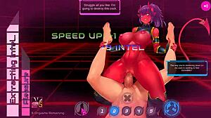 Light space love with Amora's intense interrogation ride