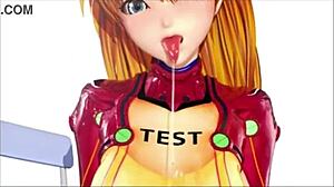 Evangelion Cowgirl Riding and Squirting