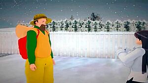 Komi опускается и грязно в остром NTR суб испанском