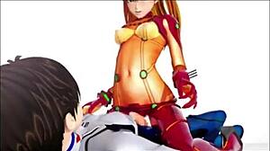 Evangelion Cowgirl Riding and Squirting