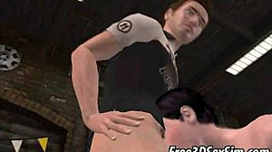 i swear, this foxy 3d cartoon honey gettin double teamed hard!