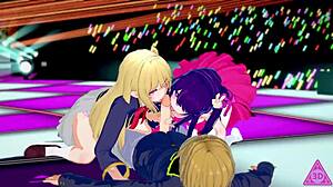 Oshi No Ko Babe Rides Wild in Group Action