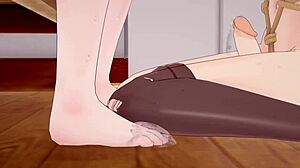 3D animated femdom dress up game with cum eating scenes