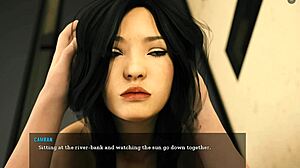 Asian girl gets hard cock deep in her pussy