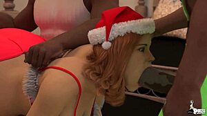 Thick wife Mrs. Keagan gangbanged hard for Christmas.
