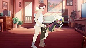 Futanari game with big boobs and monster cock