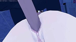 Cartoon porn with fantasy theme featuring Bronya as a subservient character