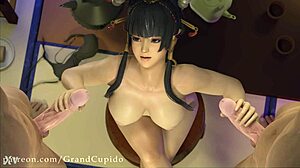 Nyotengu Double Cock Tit Fuck!