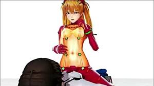 Evangelion Cowgirl Riding and Squirting