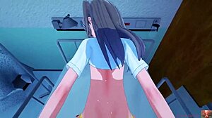 She accidentally chose the wrong hole and he continued as usual