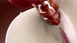 Hey, can a young guy handle this seductive big-chested woman in a wild manga cafe battle?