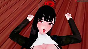 Sunako Nakahara, office girl, asks, Wanna fuck after nomikai? in 3D fantasy.