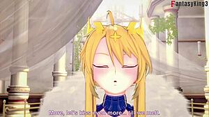 Get lost in Artoria Pendragon's 3D blowjob fantasy