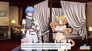 Virgin catgirl Starry gets a messy creampie in episode 2 of Open at Nine.