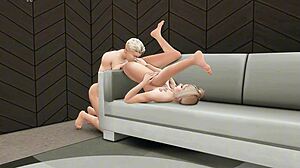 Muscular giants dominate with huge cocks at a bar. Creampie and bukkake action erupts in 3D