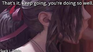 Oral party game with hentai blowjob and jerk off instructions