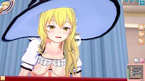 Marisa Kirisame Boobs Squeezed Hard in 3D Hentai! Touhou Project Eroge Action Awaits.