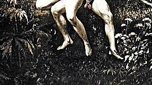 Vintage erotic drawings showcase sensual retro charm in bold style