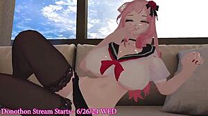 VR Foxgirl Gives a SPECIAL ANNOUNCEMENT with Big Tits and Wild Blowjob!