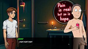 Rick and Morty's wild orgy party in Demonium's parody game