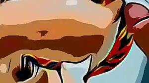 Cartoon - estagiária de férias topa sair com PROFESSOR por dinheiro e ELE GOZA NA BOCA DELA