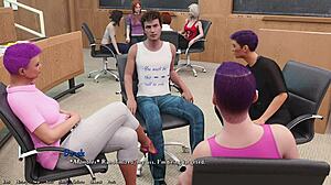 Yo, kissing the redhead sorority prez during study got a hot nip slip!