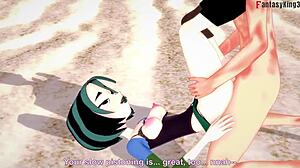 gwen gets wild on the beach with total drama sex fantasy 2