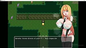 Неуемный трах в данже с NTR авантюристкой Лиеной, часть 3, кремпай в сиськи.