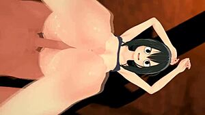 my hero academia - tsuyu asui gets a messy creampie, so hot