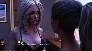 Red head with big tits in just a bra lures me to the couch in Being a Dik 239