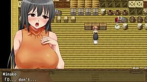 Minako zdradza w angielskiej grze hentai
