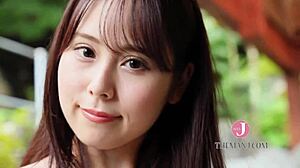 Asian cutie gets hot and steamy in a solo scene
