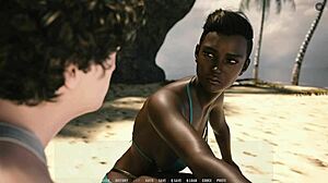 Ever tried sex with an ebony goddess on a steamy beach in anime?
