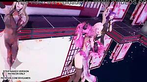 Mmd Tougen Renka Erotic Dance with Ahri Kaisa Seraphine Uncensored Hentai