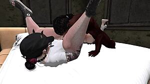 black man in second life dominates two white cop women