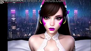 binaural rain asmr with d.va in my bedroom