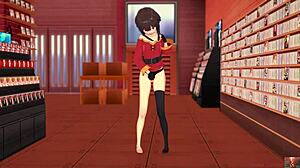 hey, check this 19-year-old megumin cosplayer getting sensual in a konosuba show. her costume and moves are just wild!