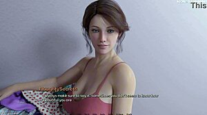 man, i can't resist my busty milf stepmom's big ass while she's doing laundry, so i seduce and kiss her hot curves in heart problems 13 hentai game