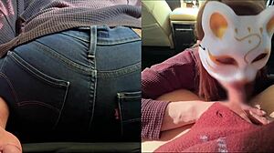 why does this crazy wife give two blowjobs in the car?