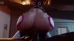 yo, d.va is craving some hot action! she’s begging for more in this wild overwatch anime scene.