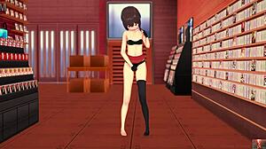hey, check this 19-year-old megumin cosplayer getting sensual in a konosuba show. her costume and moves are just wild!