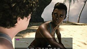 Ever tried sex with an ebony goddess on a steamy beach in anime?