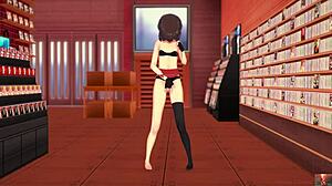 hey, check this 19-year-old megumin cosplayer getting sensual in a konosuba show. her costume and moves are just wild!