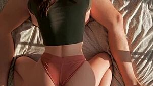 Big breasted brunette in costumes gets it hard while being a cougar