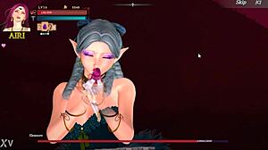 Airi gets licked by a huge lady in hell