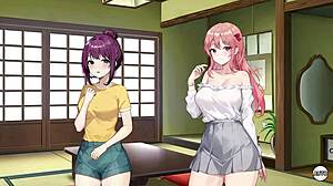 Walking into H House, I see my childhood friend stripping naked. Mom's old pal and her daughter watch in Inari S1E1!