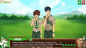 game friends camp episode 10 - heading to the beach with russian voice acting