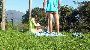 Family outing turns into taboo threesome with my step-sis
