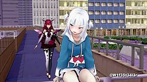 Hakos and Baelz in a rather racy Cucking scene