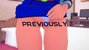 Android 18 in steamy POV action behind Krillin's back